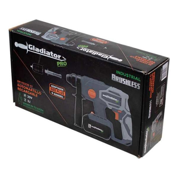 Rotomartillo Gladiator Pro Recargable Freedom 20v C/ Batería - Imagen 5