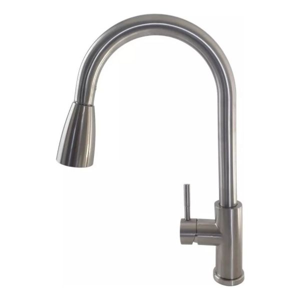 Grifo De Cocina Monocomando Wico Extensible Acero Inox 35mm