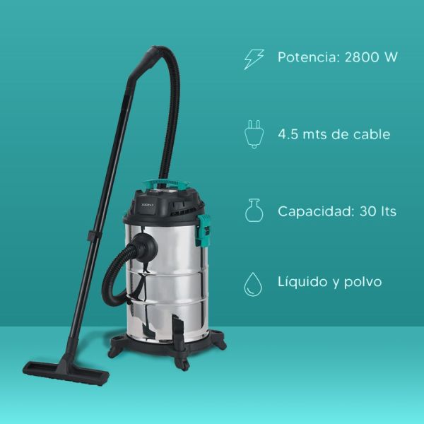 Aspiradora Profesional Polvo Y Agua Xion 30 Lts 2800w - Imagen 4