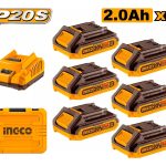 Set X 6 Baterias 2.0ah + Cargador En Valija Ingco - Imagen 2