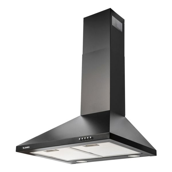Campana James Convencional 60cm Negra Motor 230w Kirkor
