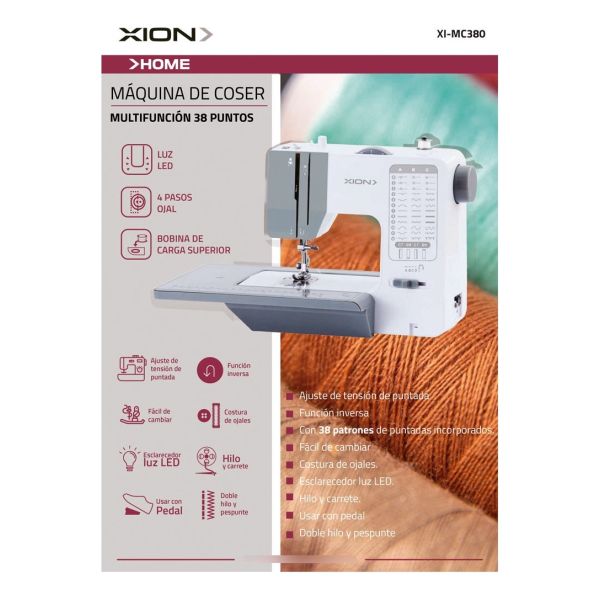 Maquina De Coser Xion Xi-mc380 Kirkor - Imagen 2
