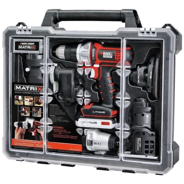 Taladro 20v Matrix Set De Herramientas 6 En 1 Black + Decker