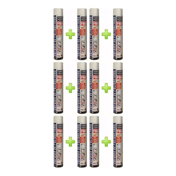 Espuma De Poliuretano 12 Pomos Foreman Expansible 750 Ml - K