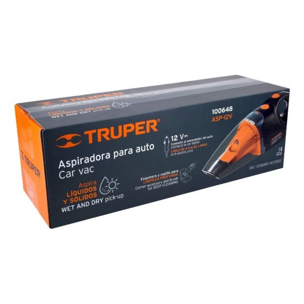 Aspiradora De Autos Agua Polvo 12v 120w 570ml Truper Asp-12v - Imagen 3
