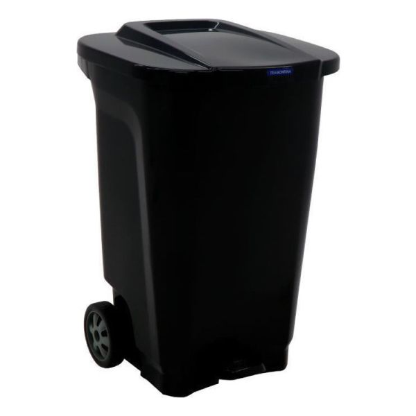 Papelera Tramontina T-force 100l C/ Ruedas Negro Kirkor - Sa