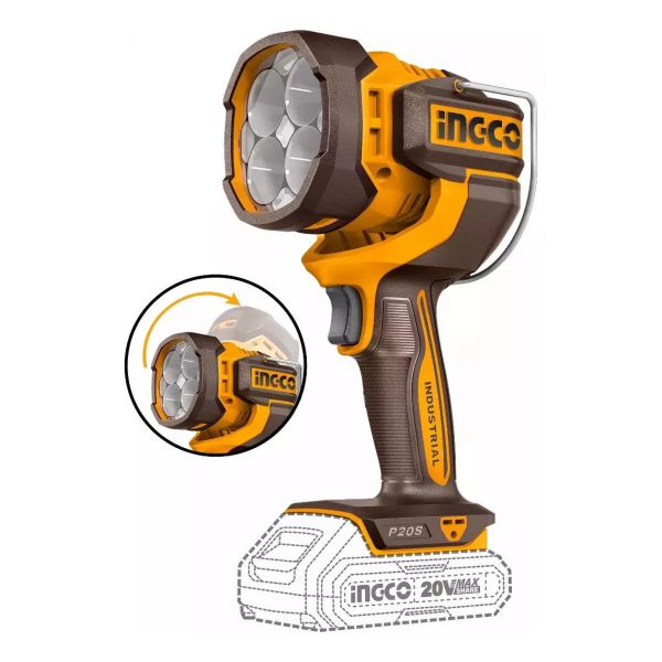 Linterna 2000 Lumens 20v P20s S/bat Cwli2088 Ingco Kirkor