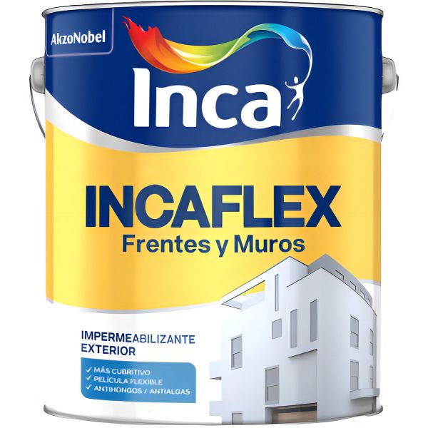 Impermeabilizante Incaflex Frentes Y Muros Inca Blanco 20 Lt