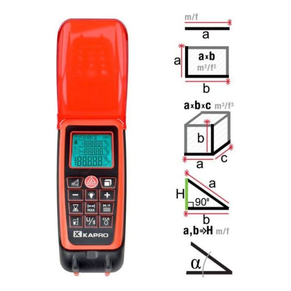 Medidor De Distancia Laser Kaprometer K7 377 Kapro Kirkor - Imagen 2