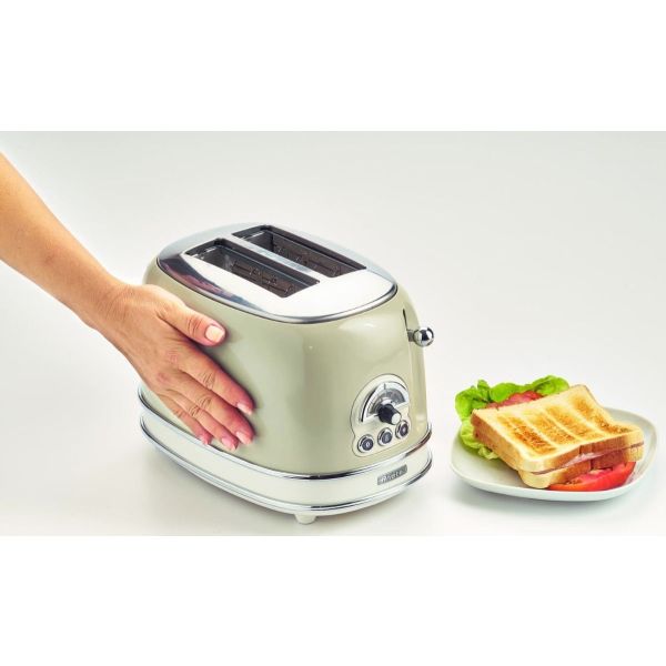 Tostadora Ariete 15503 Beige Vintage Con Pinzas - Imagen 4