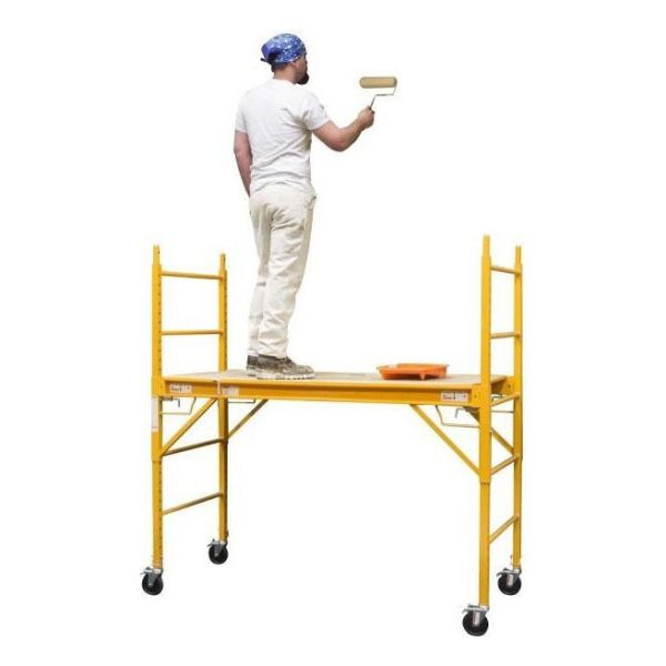 Andamio Multifucion 450kg Amarillo Con Ruedas Freno Ingco - Imagen 2