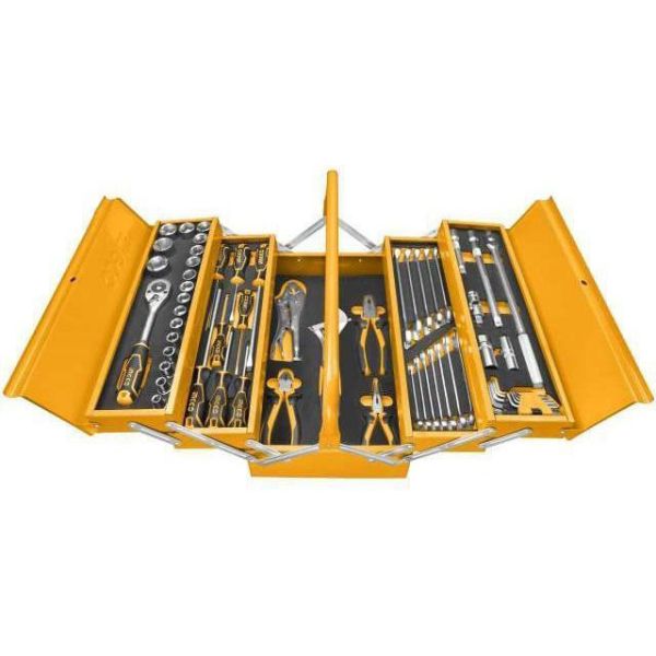 Set De 59 Herramientas + Valija Metalica Htcs15591 Ingco Ind