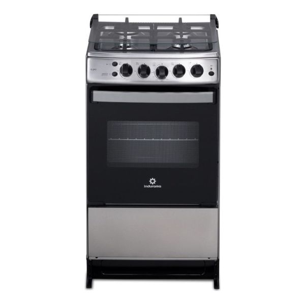 Cocina A Gas Indurama 4 Hor Inox Con Grill Modelo Bilbao