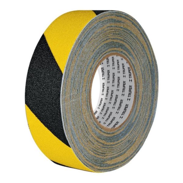 Cinta Antiderrapante Ama/negra 2'' Rollo 18m - Truper 101449