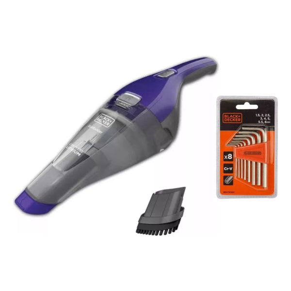Aspiradora De Mano Black + Decker 7,2v Litio Seco + Cepillo