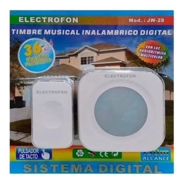 Timbre Inalámbrico Sin Contacto 220v - Digital - Pro 150 M
