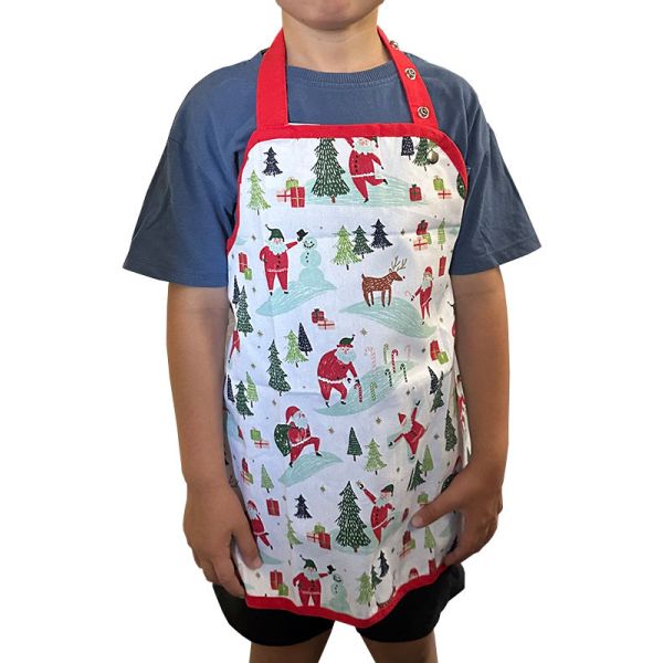 Delantal Infantil De Navidad Papa Noel - Imagen 2