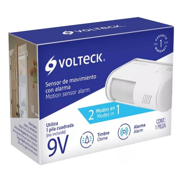 Sensor De Movimiento Con Alarma Y Timbre Volteck Semo-al Kir