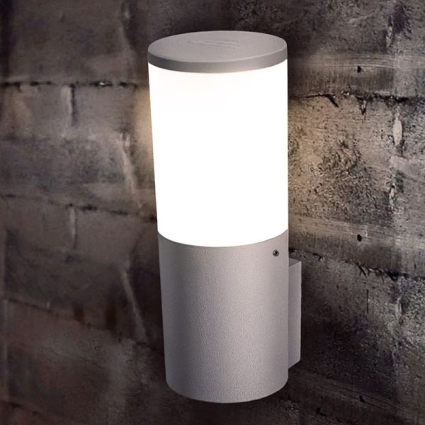 Aplique Pared Led Cilíndrico Gris Ip55 E27 Amelia - Imagen 2