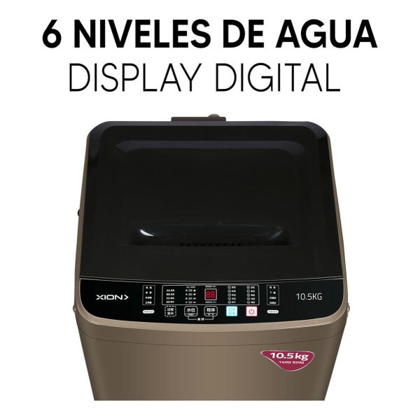 Lavarropa Xion 10.5 Kg Digital Carga Superior Con Bomba Kk - Imagen 3