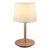 Portátil De Mesa En Madera Y Pant. Tela Natural E27