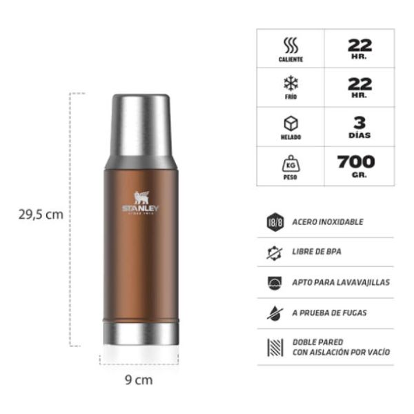Termo Stanley Mate System Bronce 0,8l - Imagen 3