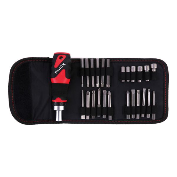 Destornillador Con 26 Piezas Puntas Bit En Estuche Ronix