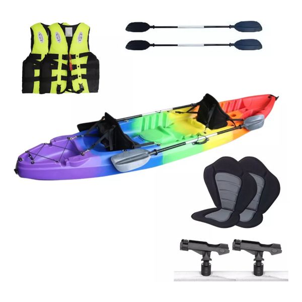 Kayak Familiar Con Accesorios 370x86x42cm Happiness Vk-70 - Imagen 10