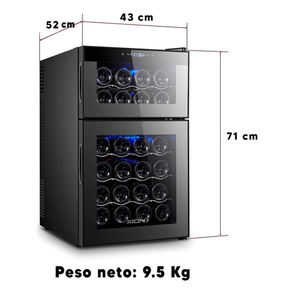 Enfriadora De Vinos Dual Zone Xion Xi-cava24 220v Kirkor - Imagen 6