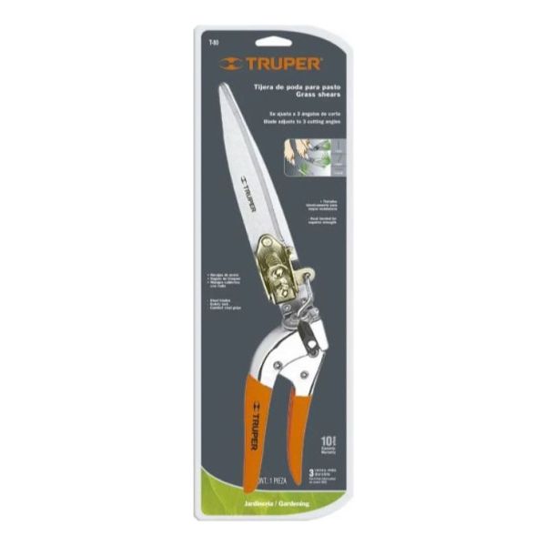 Tijera Para Césped / Pasto / Arbustos Truper Mango Metálico - Imagen 2
