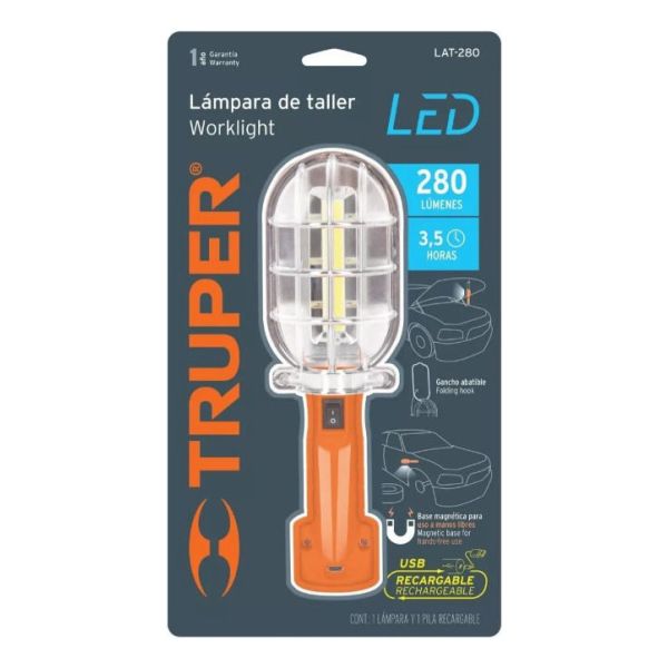 Lampara Truper De Taller Mecanico Led Base Imantada Kirkor - Imagen 3