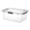 Caja Plástica Transparente Con Tapa, 19 Litros