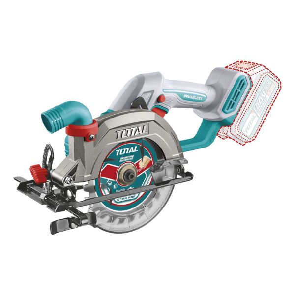 Sierra Circular Inalámbrica Total 20v - Motor Brushless, Sin