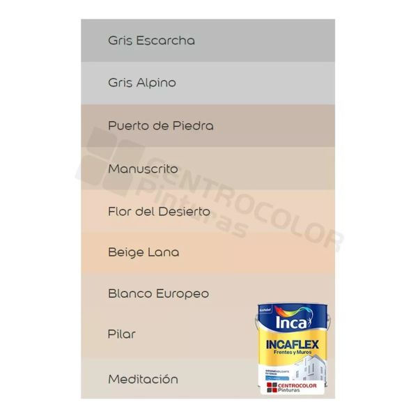 Impermeabilizante Inca Incaflex Frentes Y Muros Colores 20lt - Imagen 6
