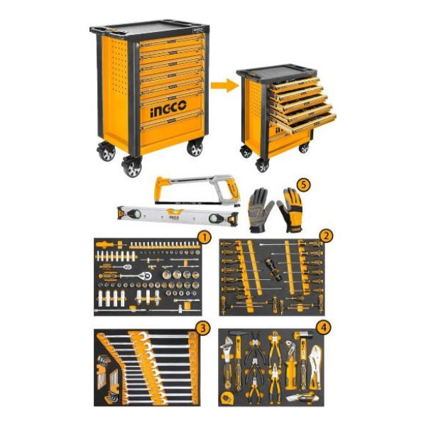 Carro Taller Gabinete Caja 162 Herramientas Ingco Htcs271621 - Imagen 2