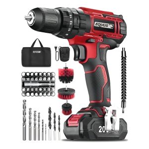 Taladro Atornillador Percutor 20v 2 Bat Bolso Accesorios Equ
