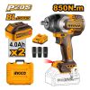 Llave De Impacto 850nm 20v P20s C 2bat+carg+valija - Imagen 3