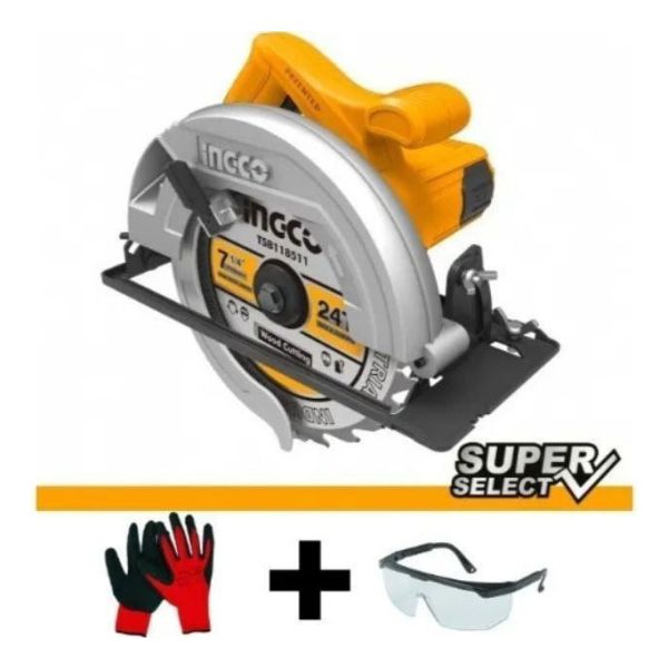 Sierra Circular Ingco 7 1/4 1200w Industrial Cs18518 - Kirko - Imagen 2