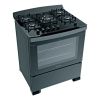 Cocina James C 805 V Negro Mesada Vidrio 5 Hornallas Kirkor