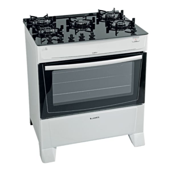 Cocina James C 695 V Blanca 5 Hornallas Mesa Vidrio Kirkor
