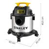 Aspiradora Stanley 15lts 3000w Polvo Y Liquido Kirkor - Imagen 10