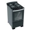 Cocina James C 804 V Negro Supergás Mesada De Vidrio Kirkor