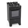 Cocina James C 690 V Negra Mesada De Vidrio Negro Kirkor