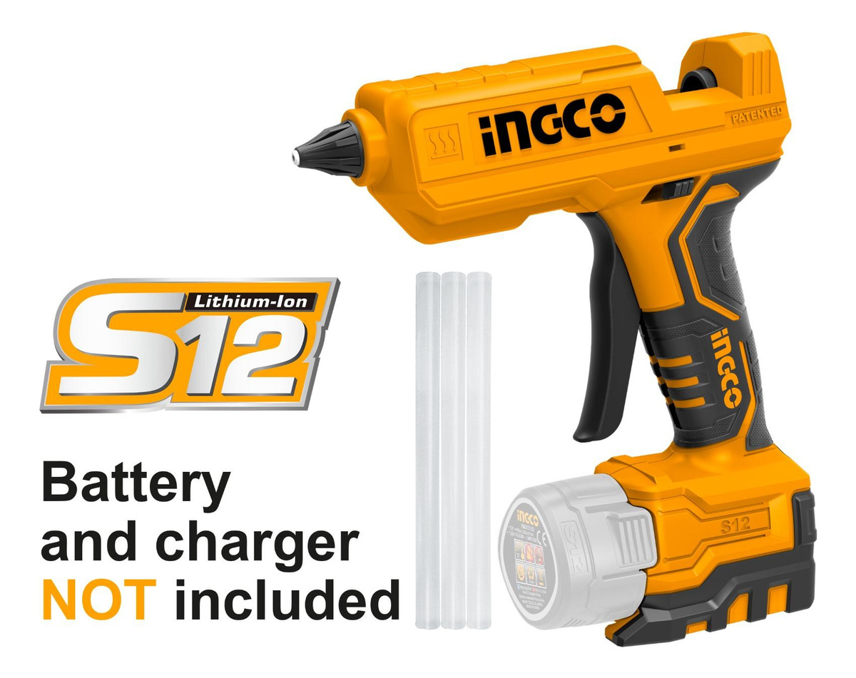 Pistola Silicona S12 A Bateria 12 Volt Cggli1201 - Imagen 2