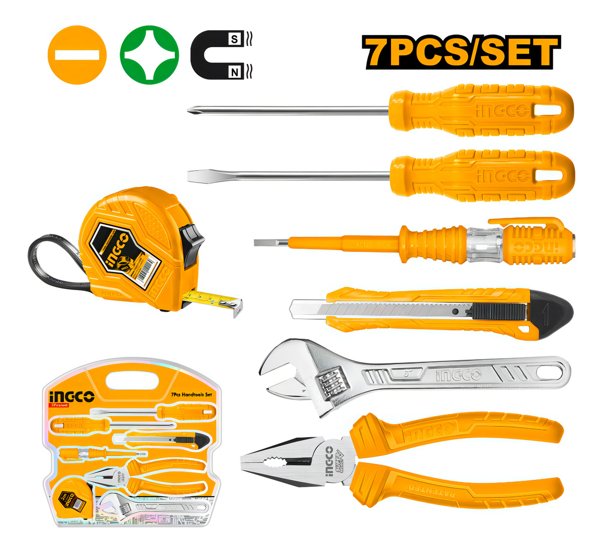 Set X7 Herramientas Super Select Multi Uso Ingco Hkth10807 - Imagen 2