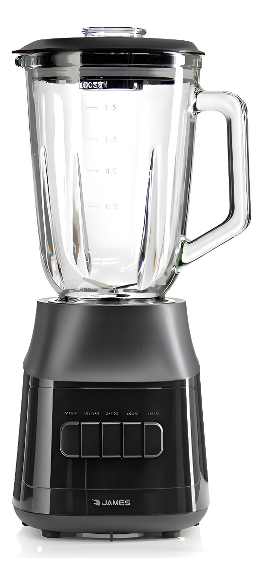 Licuadora James Ljvn Negra 600w 1,5l Jarra Vidrio