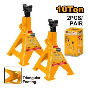 Set X2 Soporte Caballete Gato Hidraulico 10ton Ingco Hjs1001