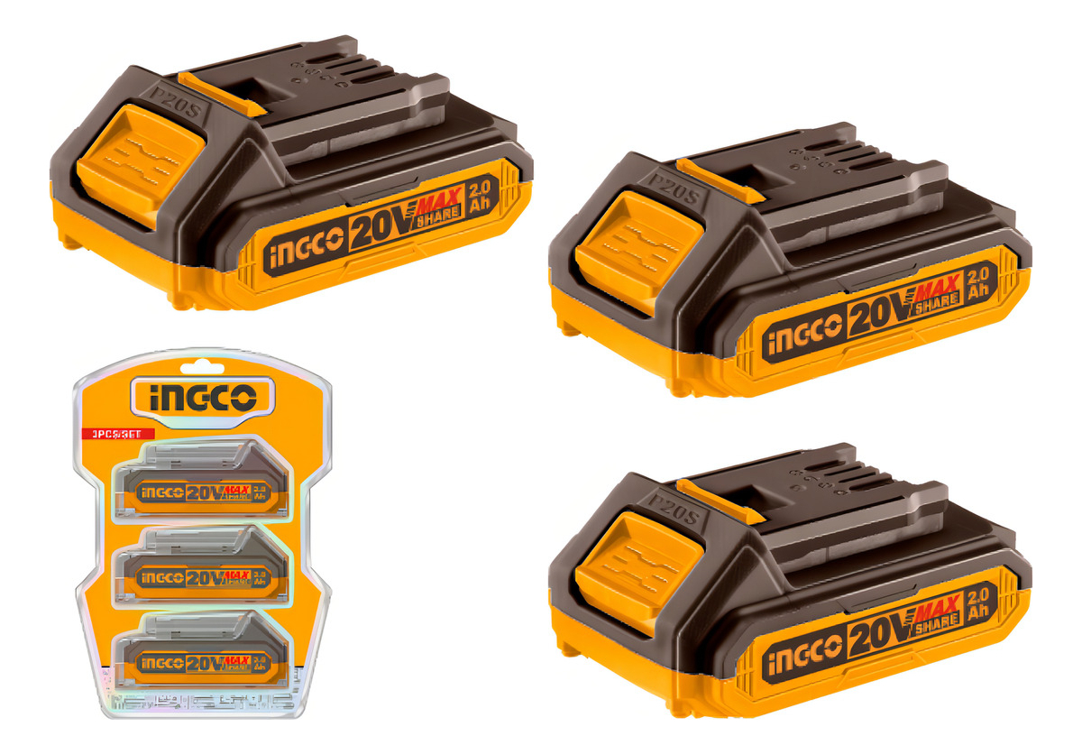 Set De 3 Baterias 2ah 20v Ingco Cosli240311