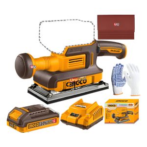 Lijadora Orbital Bl Con Batería Y Carg 20v Ingco Cfsli2031