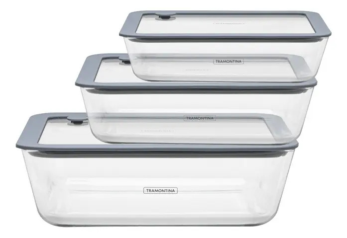 Frascos Hermético Para Alimentos Tramontina Vittra X3